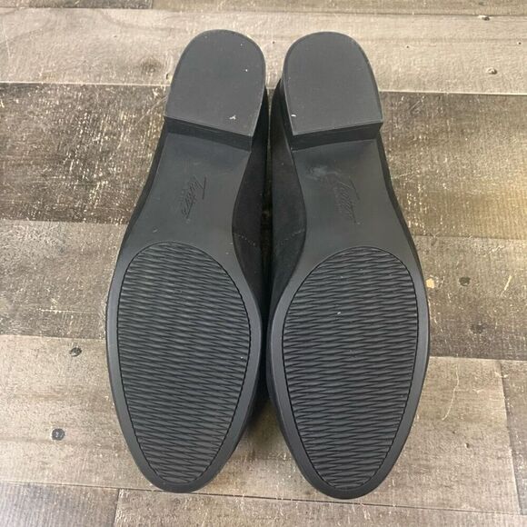 Trotters Women’s Size 12 Monarch Round Toe Loafers Black Suede Block Heel Shoes - Picture 10 of 11